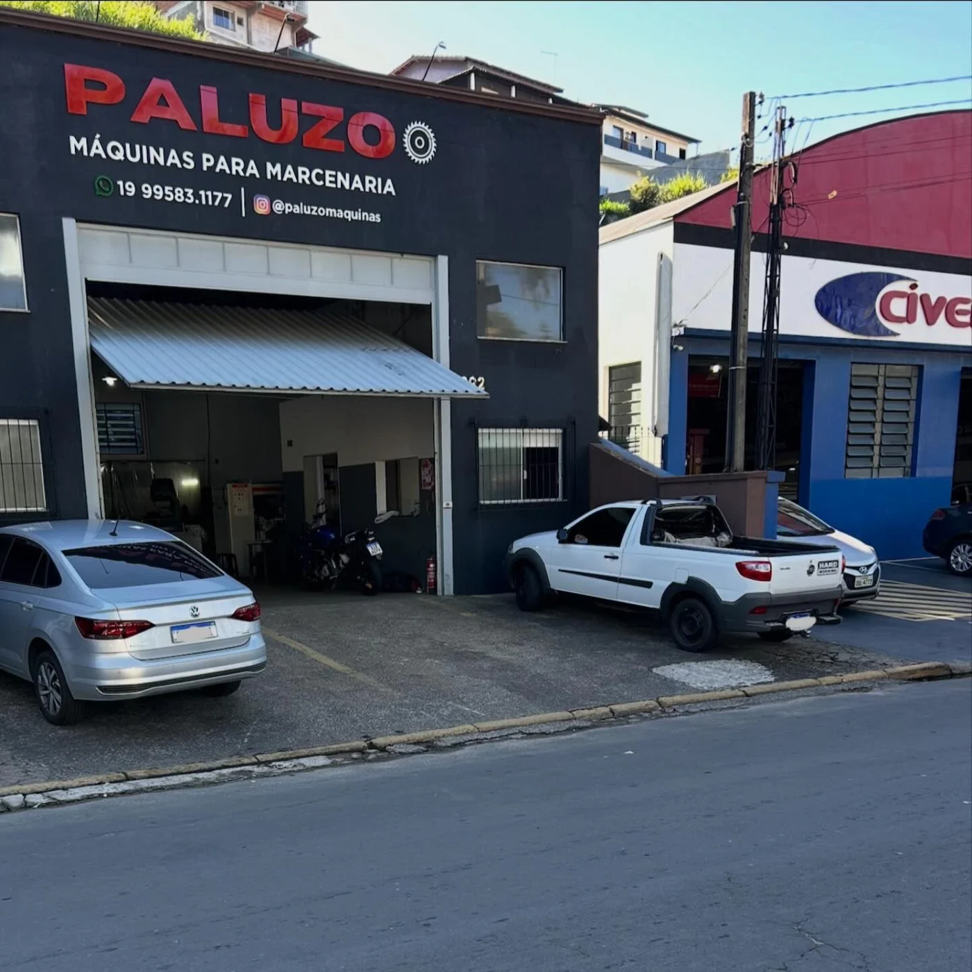 Fachada da loja Paluzo Máquinas em Serra Negra